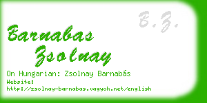 barnabas zsolnay business card